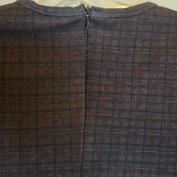 Zara Long Sleeve Midi Bodycon Dress - Gray Plaid - WB Collection - Picture 4 of 8